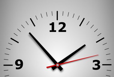 gri bir arka plan üzerinde duvar saati