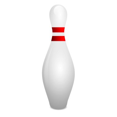 Beyaz bir arka plan üzerinde Bovling