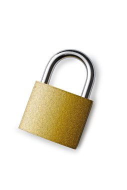 Ortasında beyaz bir arka plan asma kilit