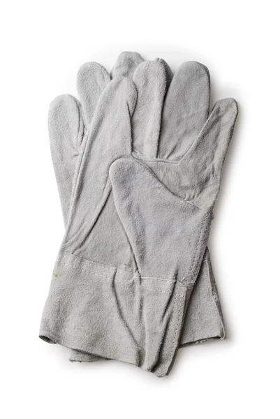 Beyaz bir arka plan bir koruma eldivenleri — Stok fotoğraf
