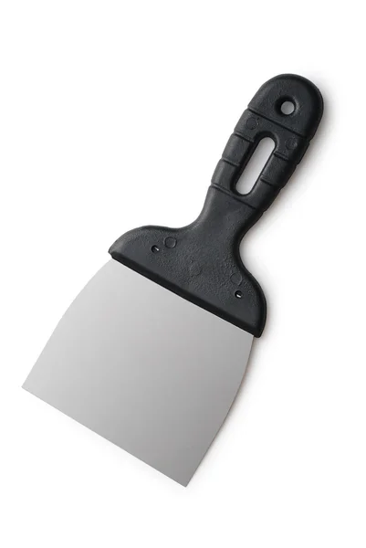Small spatula paint on a white background — Stock Photo, Image