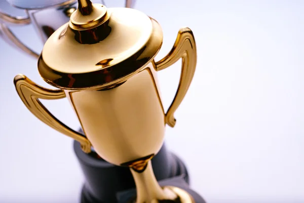 Shiny gold trophy award — Stock Photo, Image