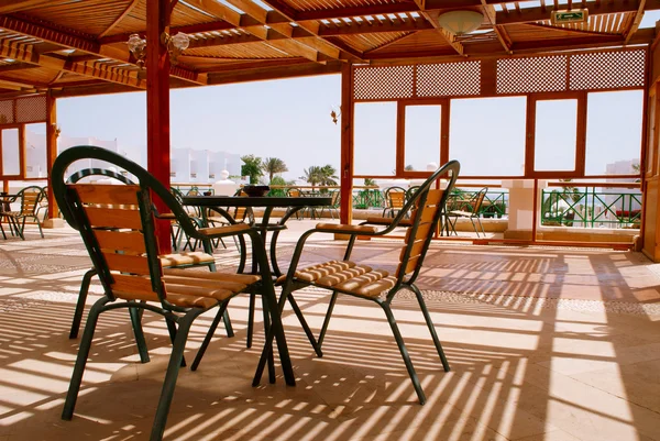 O belo terraço do hotel, Egito — Fotografia de Stock