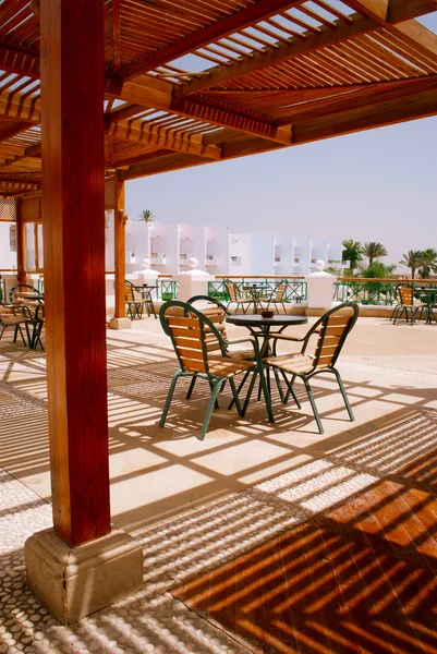 La belle terrasse de l'hôtel, Egypte — Photo