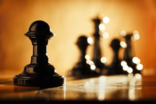 棋子和国际象棋件. — 图库照片