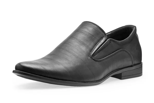 Único de sapatos de couro preto clássico para homens, sem atacadores — Fotografia de Stock