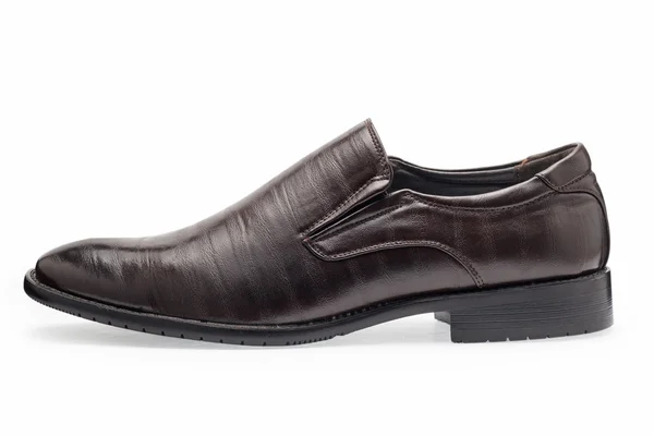Único de sapatos de couro marrom clássico para homens, sem atacadores — Fotografia de Stock
