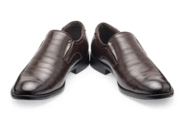 Un paio di scarpe classiche in pelle marrone da uomo, senza lacci — Foto Stock