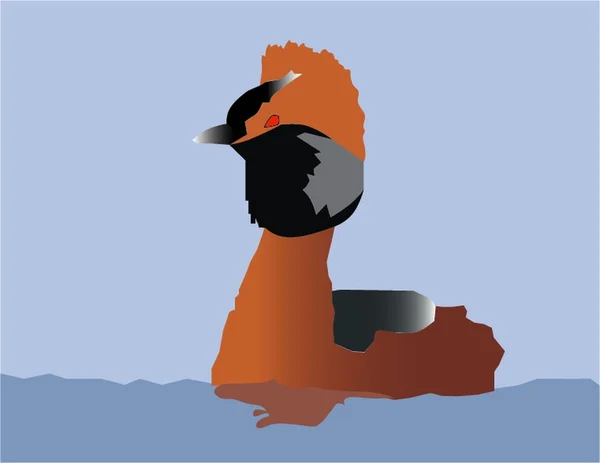 Kahverengi-gri siyah kuş — Stok fotoğraf
