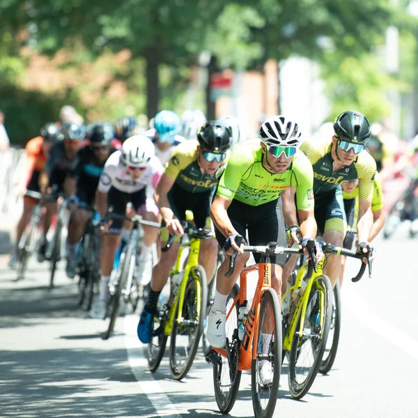 Les Cyclistes Concourent Dans Course Professionnelle Masculine Classique Cycliste Des — Photo