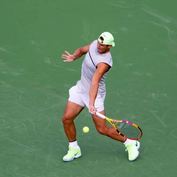 Raphael Nadal Allena Torneo Tennis Citi Open Washington Agosto 2021 — Foto Stock