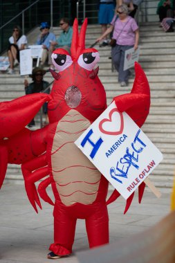 Göstericiler, 18 Ekim 2025 'te Washington, DC' de düzenlenen ikinci 