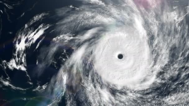 Uragano sulla superficie dell'oceano, animazione CG, canale alfa — Video Stock