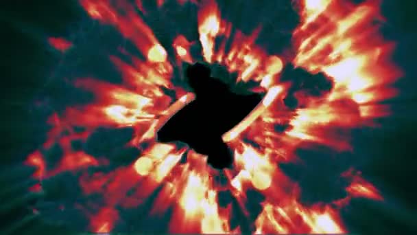 Fiamme infernali astratte, animazione 3D, loop — Video Stock