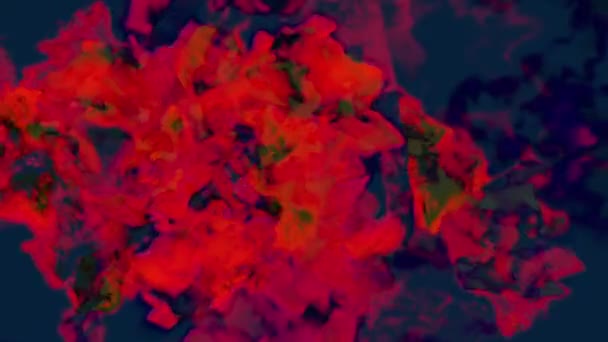 Animazione cupa di particelle in toni rossi, loop — Video Stock