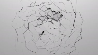 İnce beyaz kabuk yüzeyinde yıkım