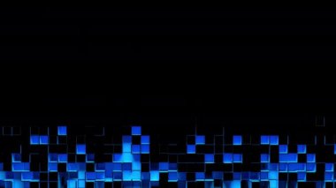 Karekök hücre ve küplerin soyut şeridi