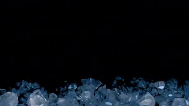 Zničení ledových krystalů nebo skleněného povrchu — Stock video