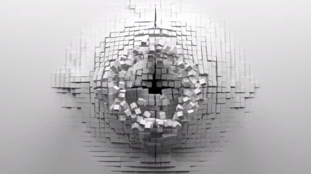 Trou dans mur de cubes — Video