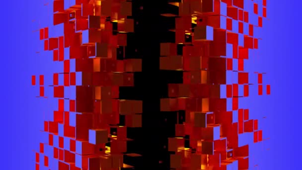 Nanotech Gate med kubikpartiklar — Stockvideo
