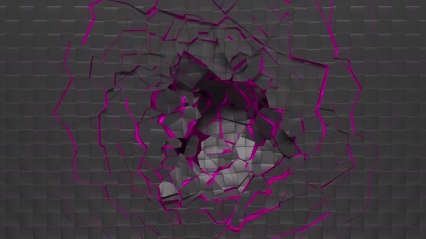 3D canlandırmalı yüzey tahribatı — Stok video