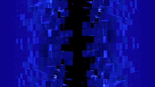 Nanotech Gate med kubikpartiklar — Stockvideo