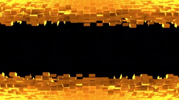 Nanotech rolluiken met kubieke deeltjes — Stockvideo