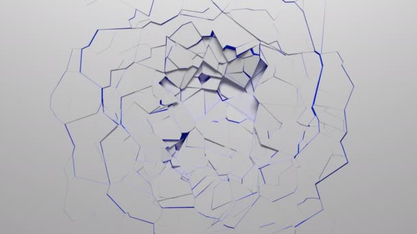 3D animierte Oberflächenzerstörung — Stockvideo