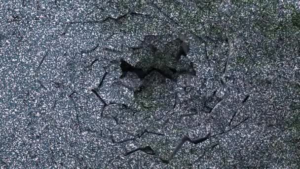 암석 표면의 파괴 — 비디오