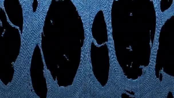 Déchirure de tissu de jeans bleu — Video