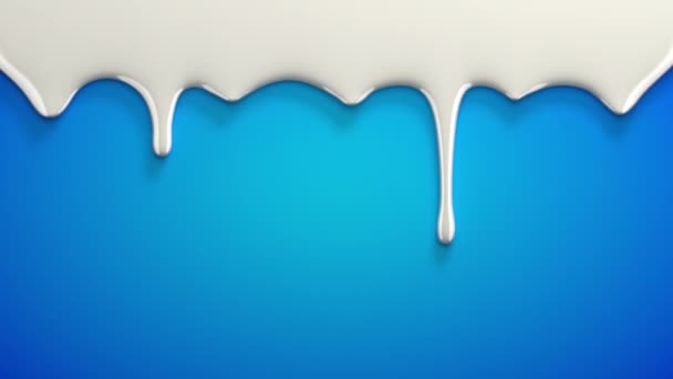 La leche gotea en azul — Vídeo de stock