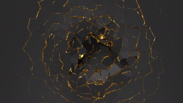 3D анімовані руйнування поверхні — стокове відео