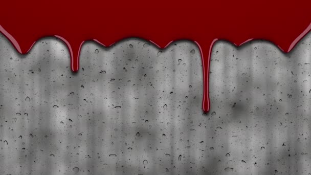 Blood drips on a concrete — Stock Video