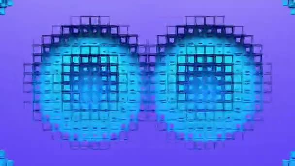 Çift dairesel delikler ve halkalar — Stok video