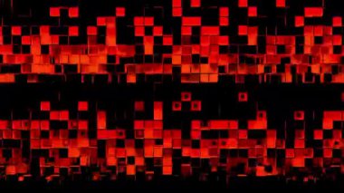 Siyah zemin üzerinde kare mozaik hücrelerin soyut çizgileri