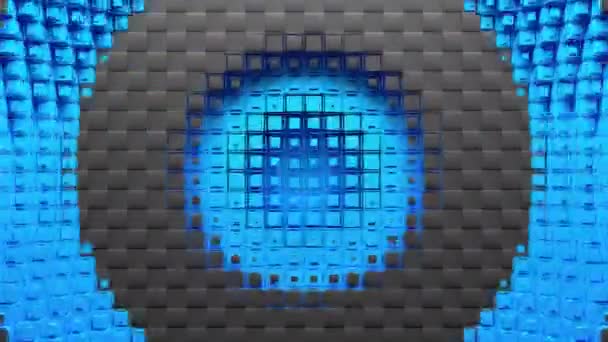 Voxel cercle des trous et des anneaux — Video