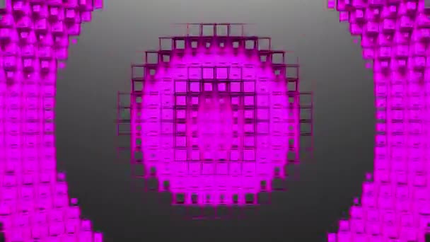 ボクセル円穴とリング — ストック動画