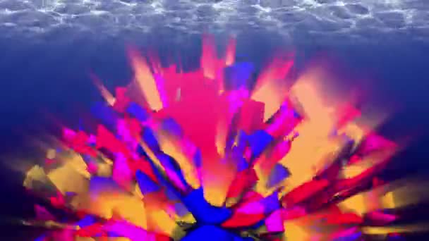 Extracción colorida bajo el agua, lazo sin costuras — Vídeos de Stock