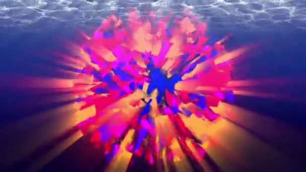 Красочная абстракция под водой, бесшовная петля — стоковое видео