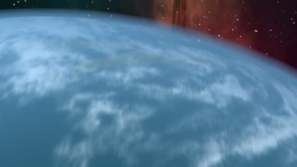 Earth Zoom Out. Animação 3D bonita . — Vídeo de Stock