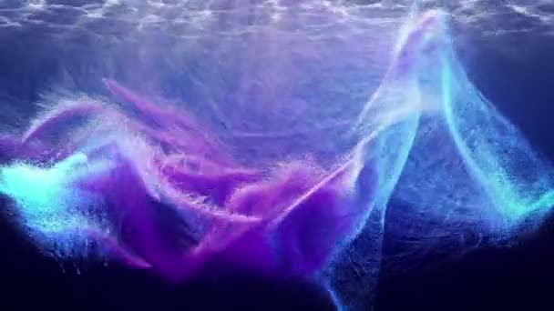 Анимация красивых частиц — стоковое видео