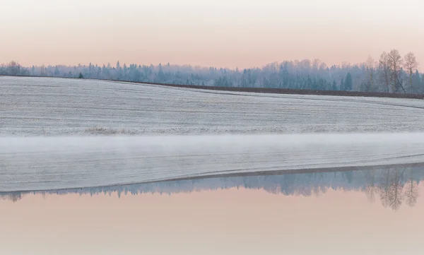 시골 겨울 풍경 — 스톡 사진