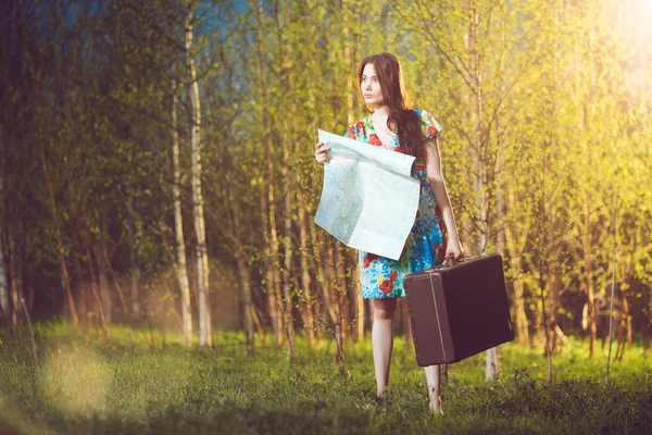 Young female traveler — Stock Photo, Image