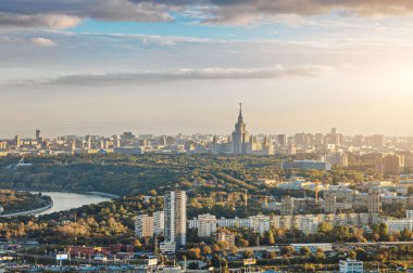 Moskova 'nın panoramik manzarası