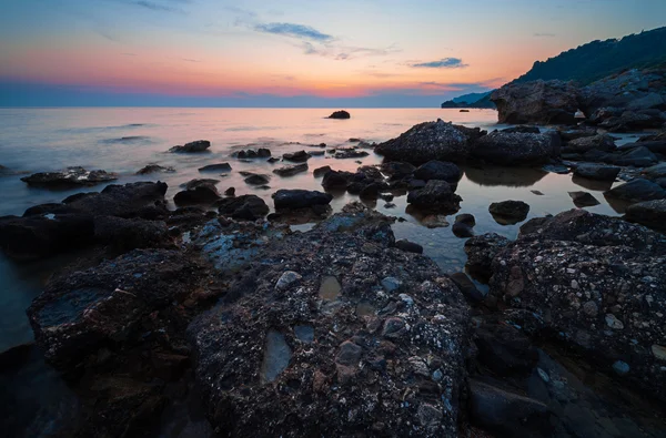 Tranquillo paesaggio marino tramonto — Foto Stock