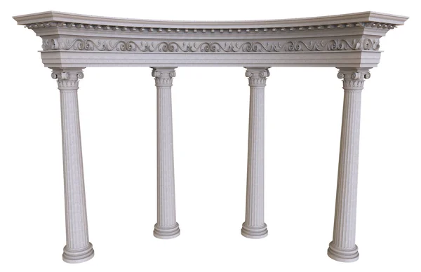 Taş colonnade 3D render Stok Fotoğraf