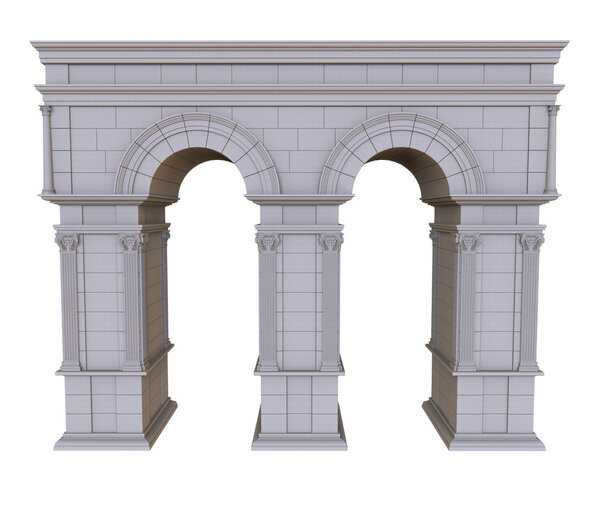 architectural arch on a white background