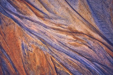 Kaolin madeninde soyut renk kum dokusu