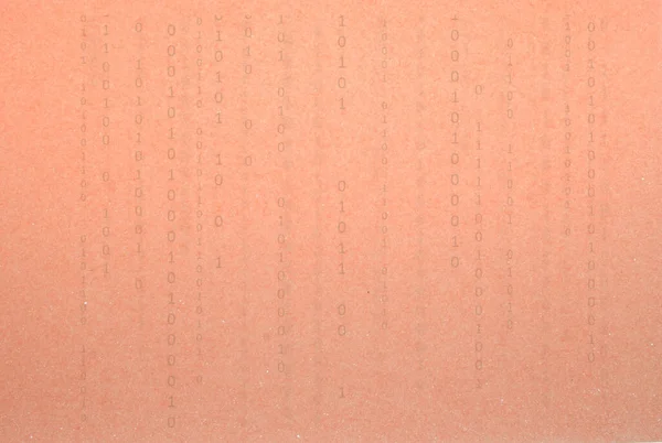 Blatt Papier Mit Einer Binären Code Texturierten Oberfläche — Stockfoto