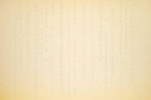 Feuille Papier Avec Une Surface Texturée Code Binaire — Photo